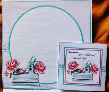 7x7 Keep your head, heels and standards high Blank Insert & Gift Card  by Mary Lynn Cox