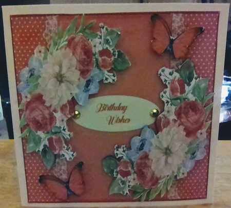 7x7 Mini KIt, Pink Roses and Lace  by Mary Lynn Cox