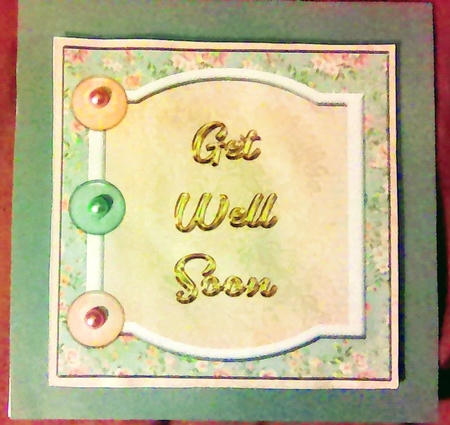 Pastel Brad Floral Get Well Soon 5x5 Quick Card 1 by Mary Lynn Cox