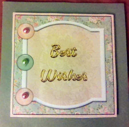 Pastel Brad Floral Best Wishes 5x5 Quick Card 1 by Mary Lynn Cox