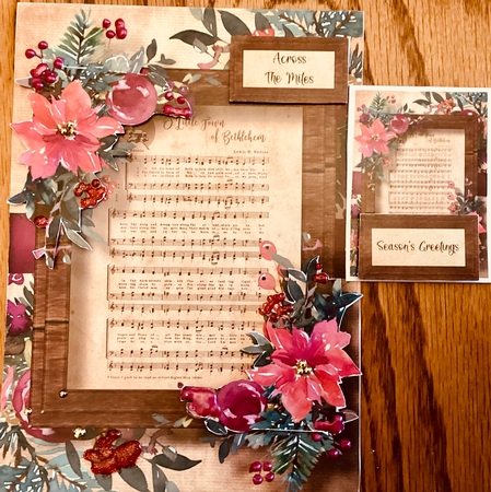 Christmas Carol Sheet Music - O Little Town Of Bethlehem A5 by Mary Lynn Cox