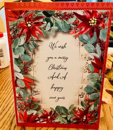 Christmas A5 Quick Topper With Floral Frame + Insert 3 by Mary Lynn Cox