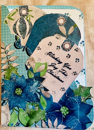 Sparkling Christmas Scalloped Edge Pocket Card with Tags and Envelope by Mary Lynn Cox