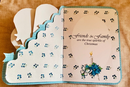 Sparkling Christmas Scalloped Edge Pocket Card with Tags and Envelope by Mary Lynn Cox