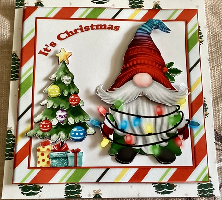 6x6 Santa Gnome 3 by Mary Lynn Cox