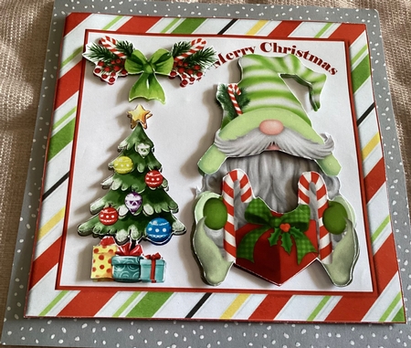 6x6 Santa Gnome 5 by Mary Lynn Cox