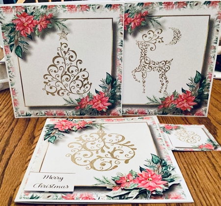 Golden Christmas & Poinsettias Bumper Kit by Mary Lynn Cox