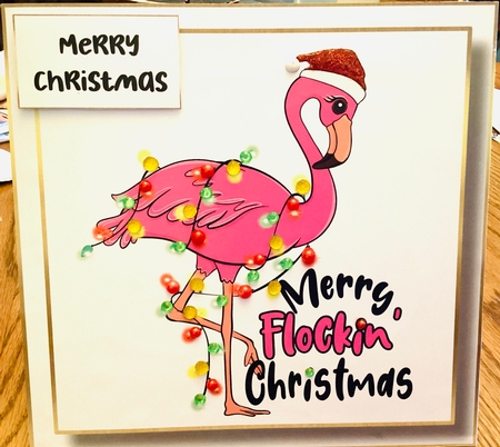 Christmas Animal Helper - Flamingo by Mary Lynn Cox