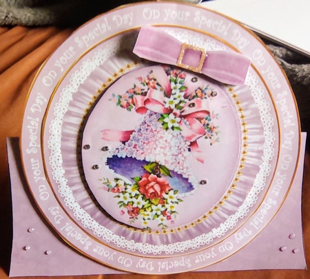 Lilac Bell Special Day 8in Round Ruffle Mini Card Kit by Mary Lynn Cox