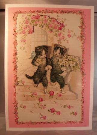 Wedding Day Cats - Bride & Groom - Decoupage Card by Mary Mc Bride