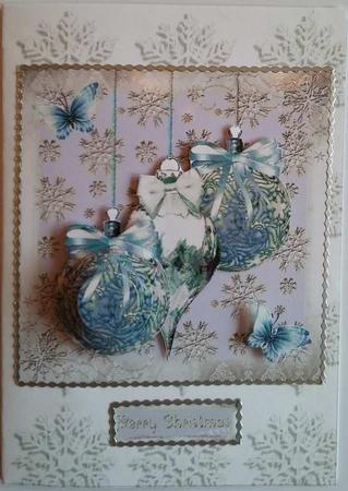 Christmas Snowflake Background Paper by Mary McDaid