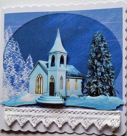 Christmas Winter Scene by Mary McDaid