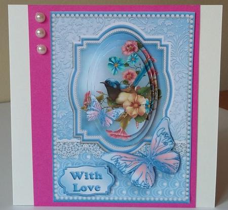 Fairy Wren, Lace and Butterflies by Mary McDaid