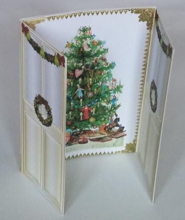 Vintage Traditional Christmas Tree Gate Fold by Mary McDaid