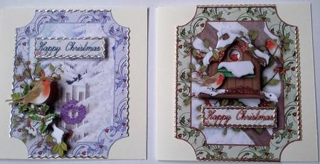Robin Scenes Christmas Toppers and Decoupage by Mary McDaid