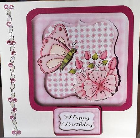 Spring Floral Square Birthday Topper by Mary McDaid