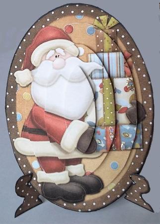 Santa Christmas Plate Card by Mary McDaid