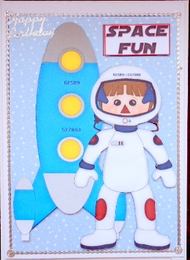 Astronaut and Rocket Quick Card by Mary Murphy