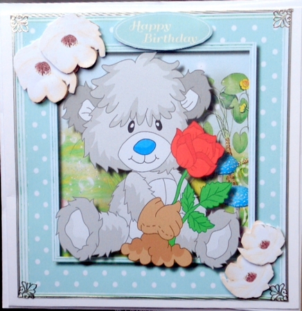 Eljie Bear with a Rose for Someone Special by Mary Murphy