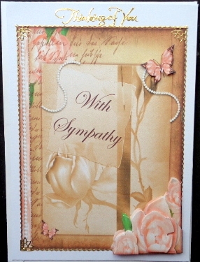With Sympathy Vintage Roses by Mary Murphy