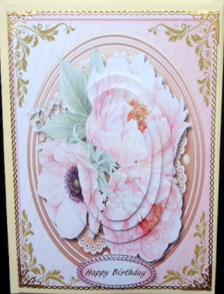 Lovely Pink Peonie Roses in Pyramid  by Mary Murphy