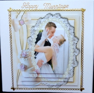 Our Special Day! Bride & Groom with Rose Cake, Pyramids by Mary Murphy