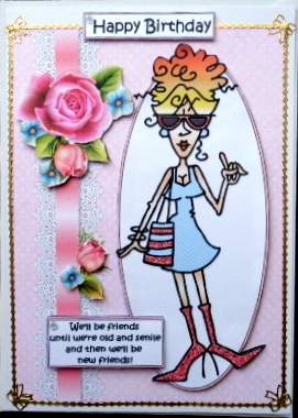 Rita Happy Birthday Friend Quick Card by Mary Murphy