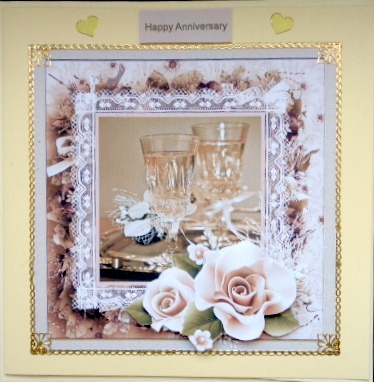 A Day for Celebrations 7x7 Card with Decoupage by Mary Murphy