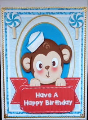 A5 Monkey birthday Time  by Mary Murphy
