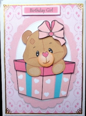 Adorable Bear With Present by Mary Murphy