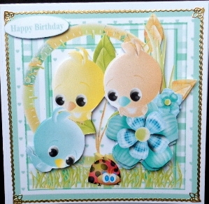 Birdies Love Friends Topper with Decoupage by Mary Murphy
