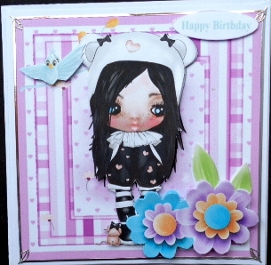 Lil Mouse Needs Some Love Topper with Decoupage by Mary Murphy