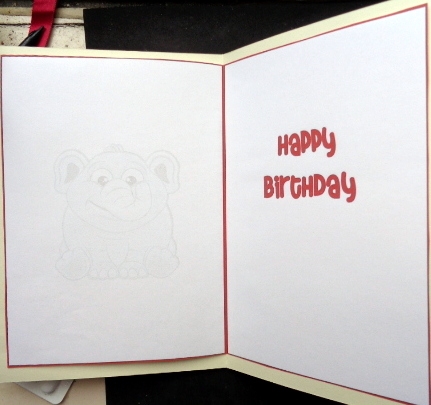 Happy Birthday - Little Elephant Insert by Mary Murphy