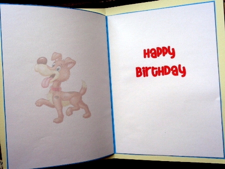 Happy Birthday - Little Brown Dog Insert by Mary Murphy