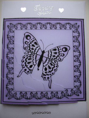 Big Butterfly Wavy Corner Side Stacker Topper by Mary Murphy
