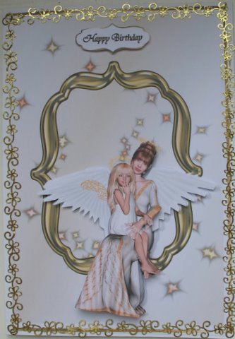 Mother and Daughter Card Front by Mary Murphy