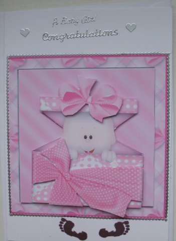 Peek a Boo Baby Girl in Pink by Mary Murphy