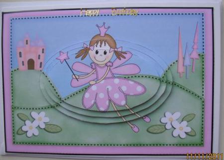 A5 Fairy Twinkletoes Oval Pyramage Topper by Mary Murphy
