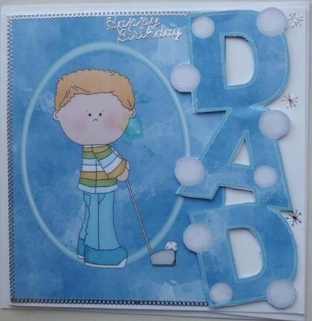 Blue Dad Golf Card by Mary Murphy