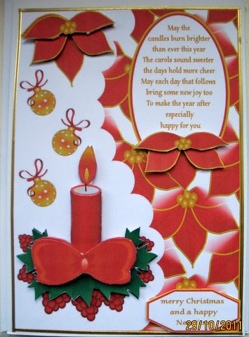Candles and Poinsettias by Mary Murphy