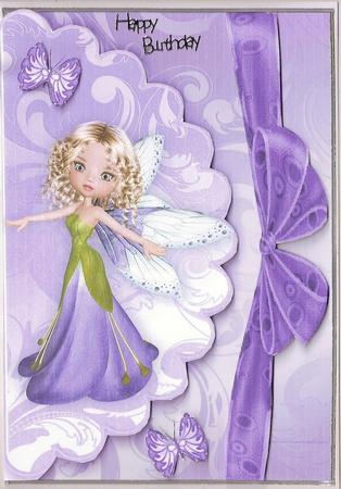 Pretty Faerie with Butterflies and Big Bow by Mary Murphy