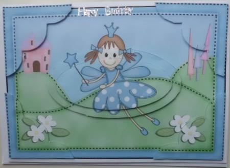 A5 Fairy Twinkletoes Scallop Corners and Pyramage by Mary Murphy