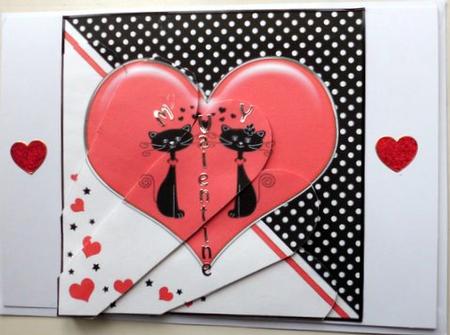 Kool Kats Purrfect Love Fan Pyramage Topper by Mary Murphy