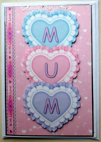 Mum Quick Card with Decoupage by Mary Murphy
