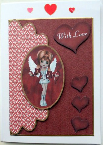 Cute Cupid Envelope Card by Mary Murphy