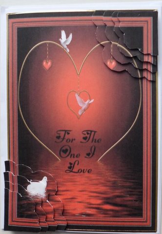 For the One I Love Valentines Heart Corner Stacker by Mary Murphy