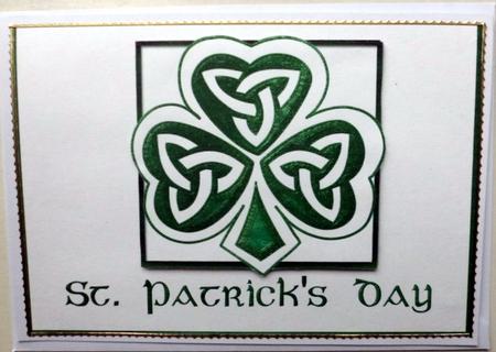 St. Patrick's Day Card Front by Mary Murphy