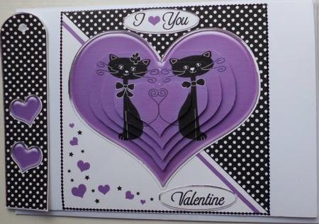 Kool Kats Purrfect Love Quick Card with Pyramage by Mary Murphy