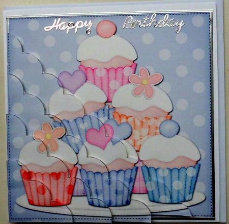Cupcakes Felties Scallop Corner Side Stacker Topper by Mary Murphy
