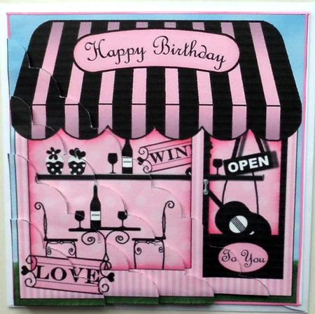 The Little Wine Shop Scallop Corner Side Stacker Topper by Mary Murphy